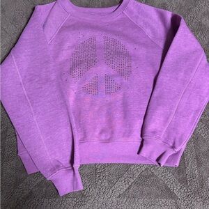 SO Lavender Fleece Sweatshirt with Green Logo